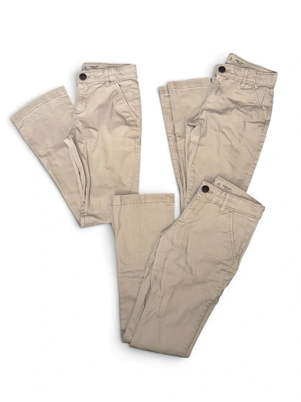 Old Navy Girls 12 Slim Khaki School Uniform Bootcut Pants 3 Pair Lot